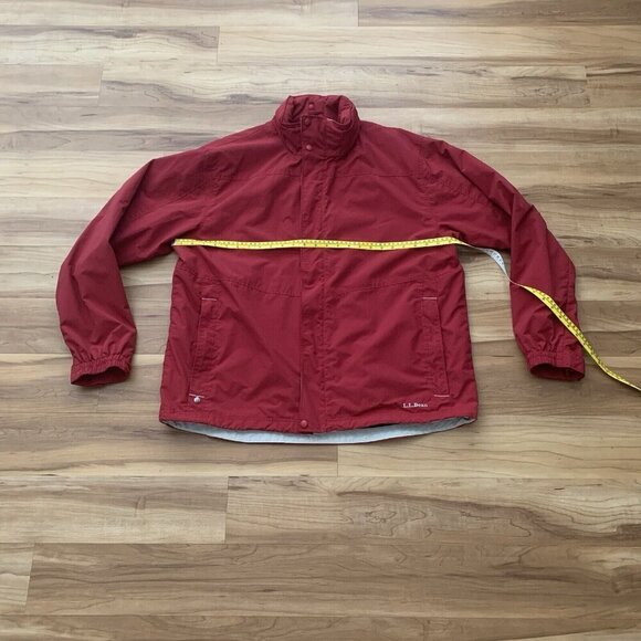 L.L. Bean Jacket Windbreaker Packable Hood Lightweight XL Tall Red - Picture 2 of 16